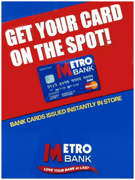 Metro Bank UK Debit Card Poster